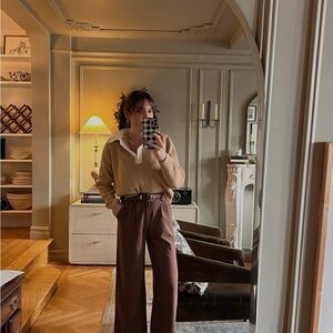 Abercrombie Notch Neck Polo Sweater